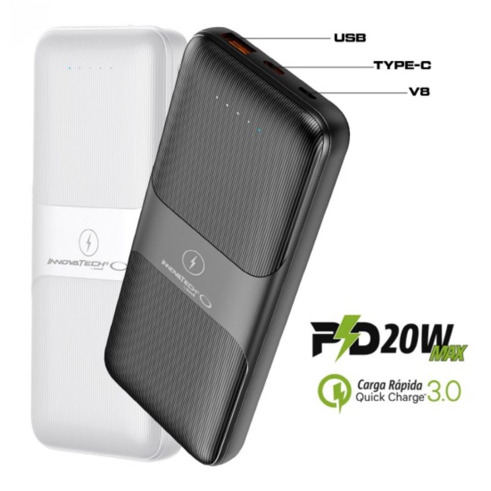 Power bank Innovatech 10.000 mAh de 20 W con carga inalámbrica - Image 3