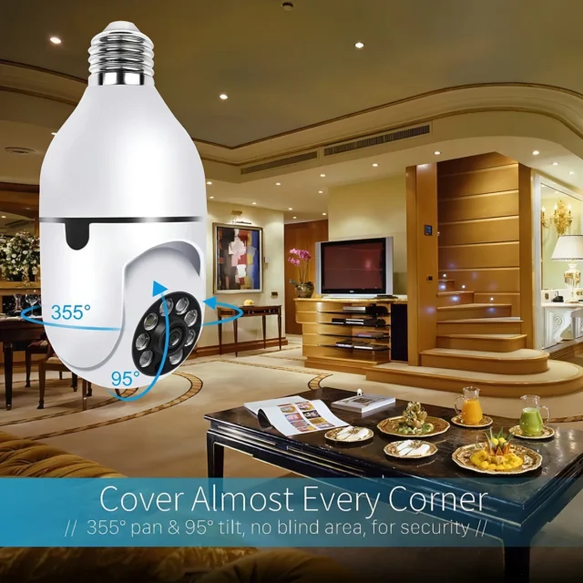 Cámara bombillo Wi-Fi Full HD con visión nocturna a color