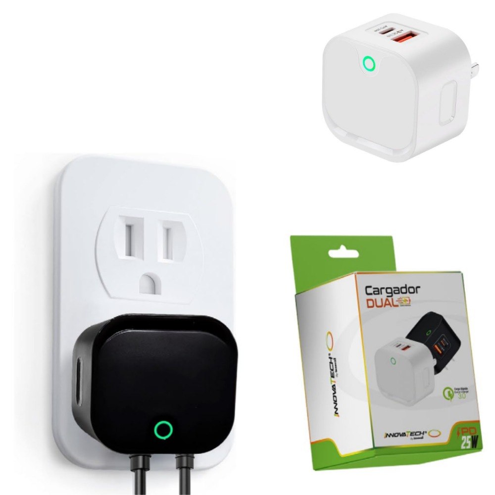 Cargador de pared doble USB-A + USB-C 25 W - Image 2