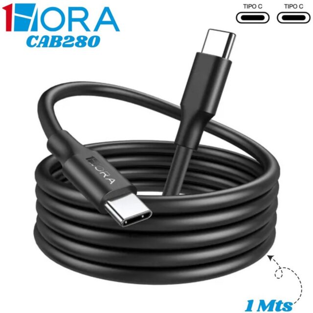 Cable USB-C a USB-C 100 W de 1 m (1Hora CAB280)