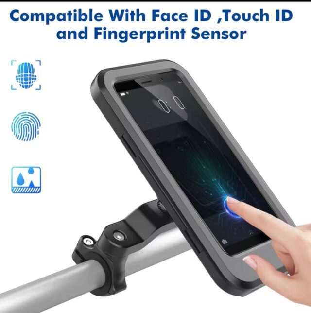 Soporte impermeable de celular para moto o bicicleta