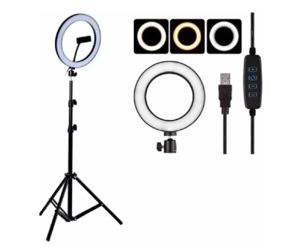 Aro de luz LED de 30 cm con trípode de 2,1 m - Image 3